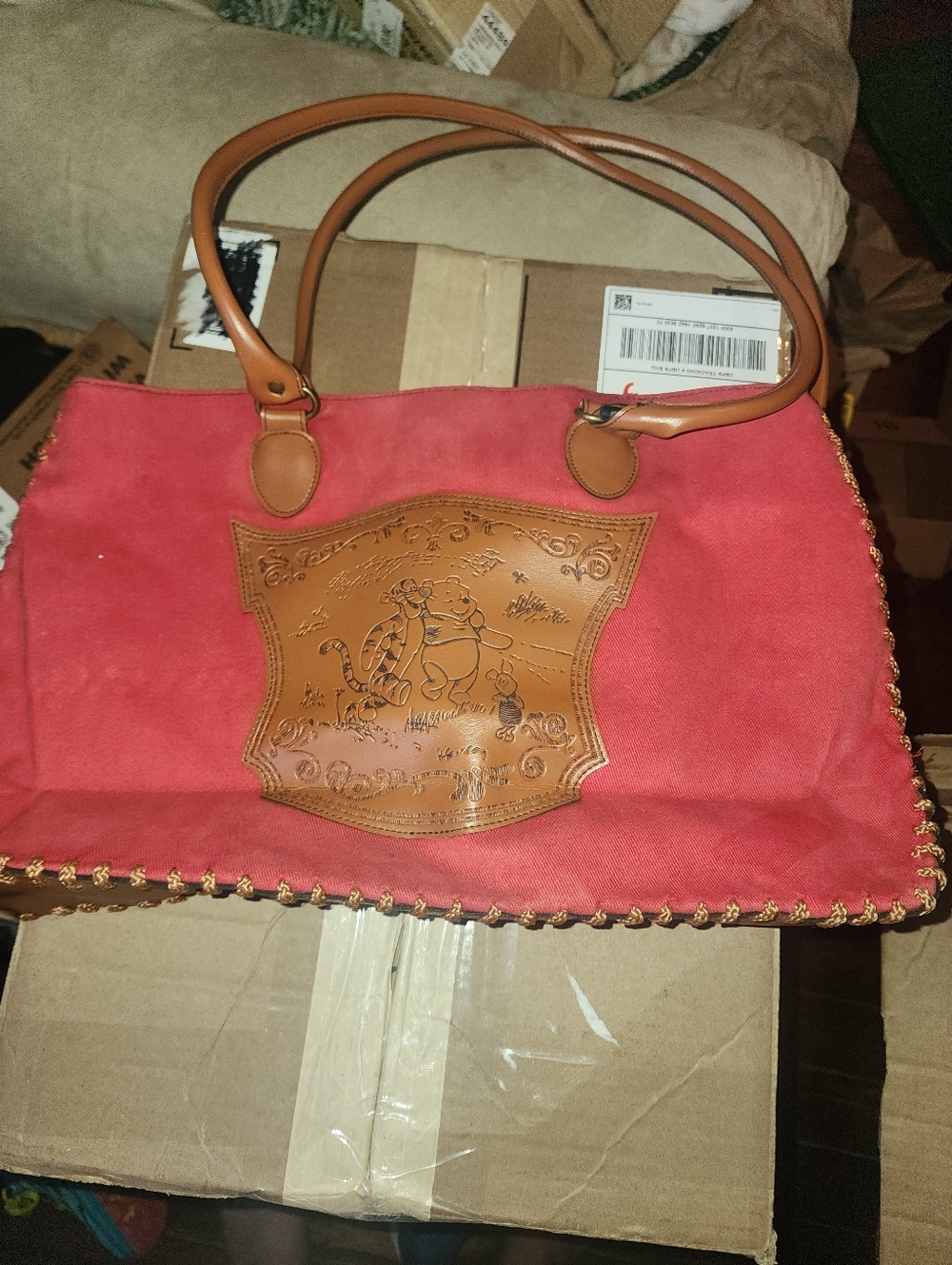 Disney Winnie The Pooh Red Tote